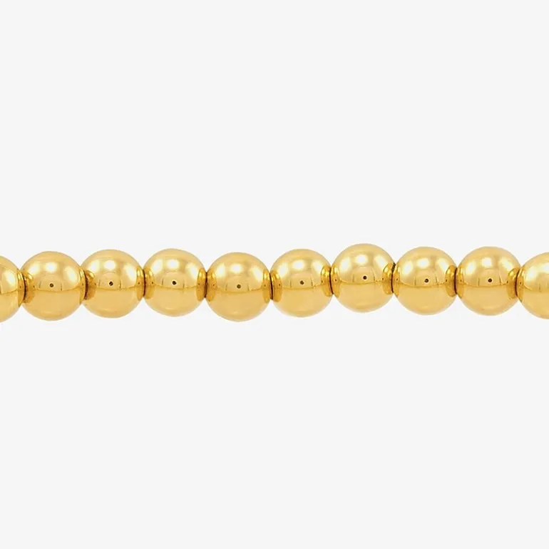 Gold Addiction Womens 10K Gold Beaded Bracelet