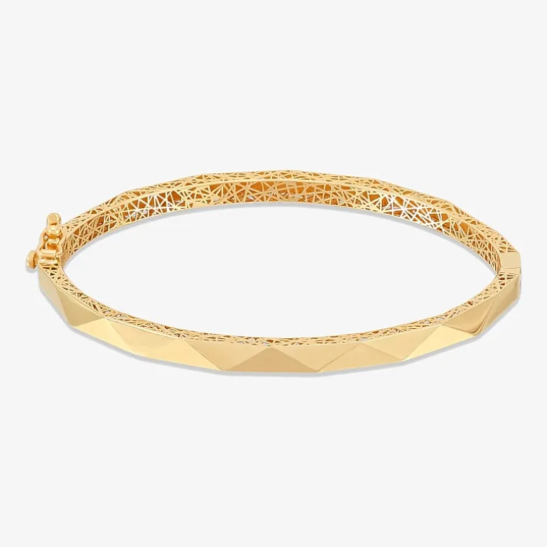 Gold Addiction Womens 10K Gold Bangle Bracelet