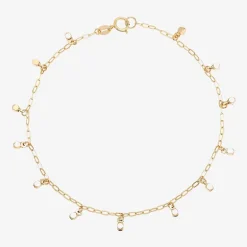 Gold Addiction Womens 10K Gold Charm Bracelet