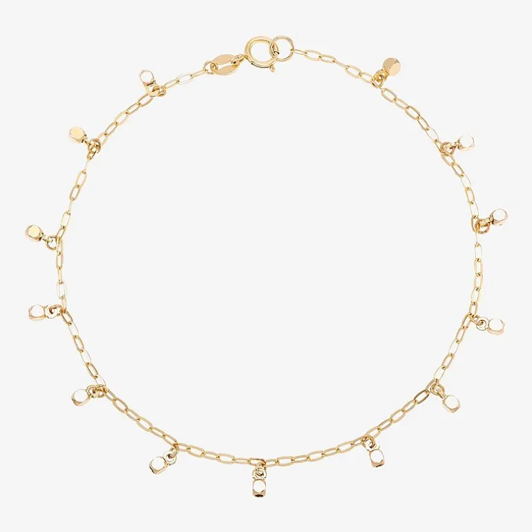 Gold Addiction Womens 10K Gold Charm Bracelet