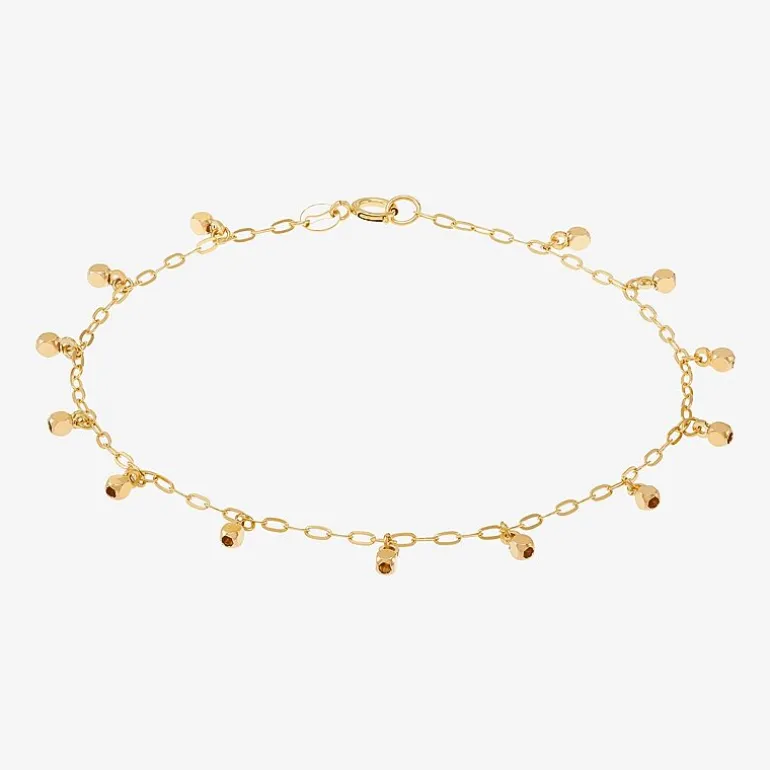 Gold Addiction Womens 10K Gold Charm Bracelet
