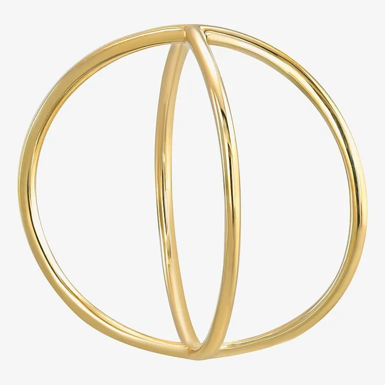 Gold Addiction Womens 10K Gold Crossover Band
