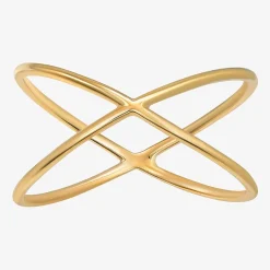 Gold Addiction Womens 10K Gold Crossover Band