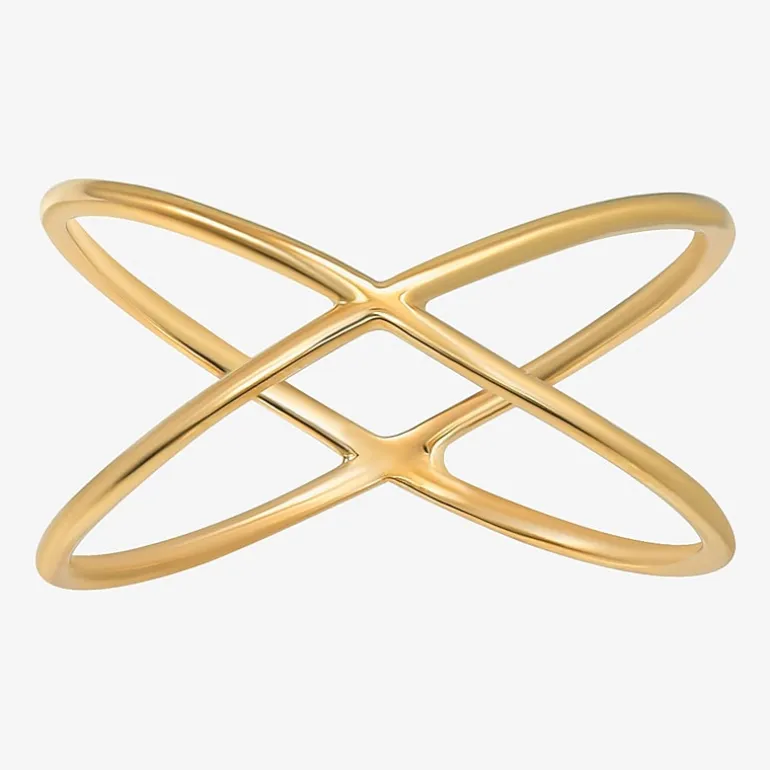 Gold Addiction Womens 10K Gold Crossover Band
