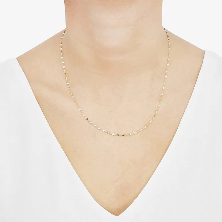 Gold Addiction Womens 10K Gold 18 Inch Chain Necklace