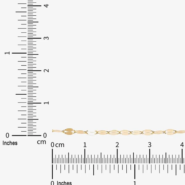 Gold Addiction Womens 10K Gold 18 Inch Chain Necklace
