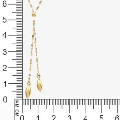 Gold Addiction Womens 14K Gold 18 Inch Y Necklace