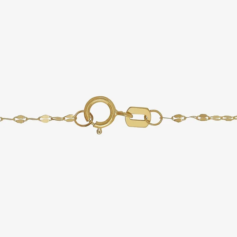 Gold Addiction Womens 14K Gold 17 Inch Link Necklace