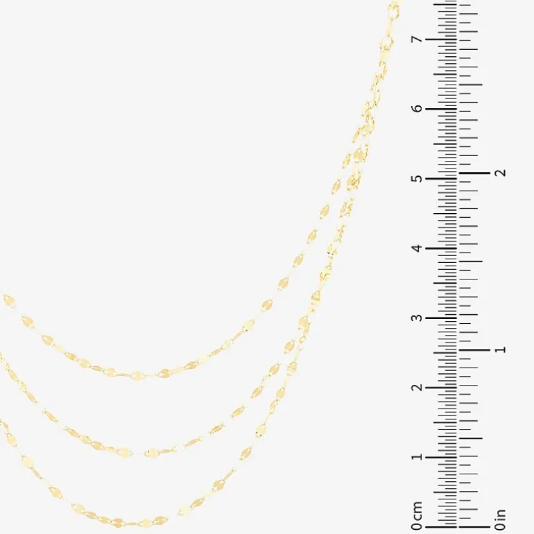 Gold Addiction Womens 14K Gold 17 Inch Link Necklace
