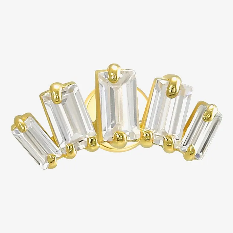 Gold Addiction Womens 10K Gold 9.7mm Single Earring