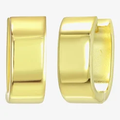 Gold Addiction Womens 10K Gold 13.5mm Hoop Earrings
