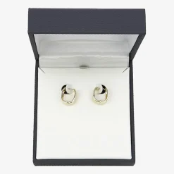 Gold Addiction Womens 10K Gold 13.5mm Hoop Earrings