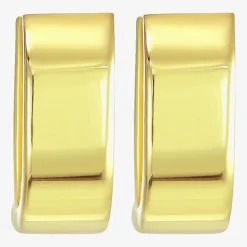 Gold Addiction Womens 10K Gold 13.5mm Hoop Earrings