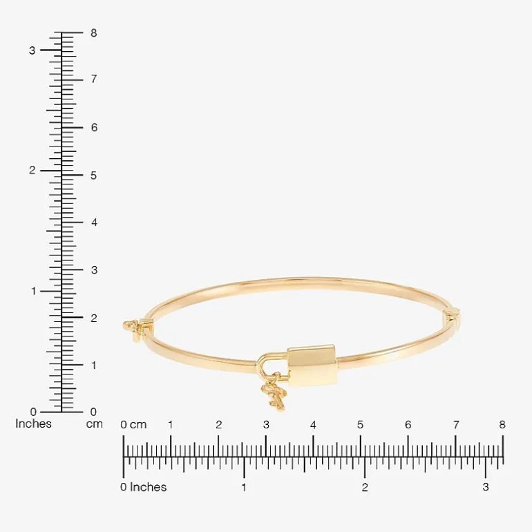 Gold Addiction Womens 10K Gold Round Bangle Bracelet