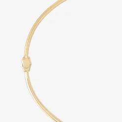 Gold Addiction Womens 10K Gold Round Bangle Bracelet