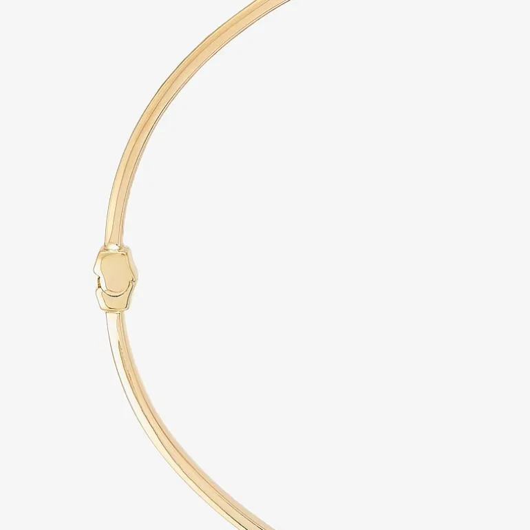 Gold Addiction Womens 10K Gold Round Bangle Bracelet