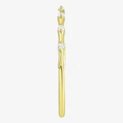 Gold Addiction Womens White Cubic Zirconia 10K Gold Stackable Ring