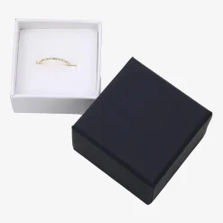 Gold Addiction Womens White Cubic Zirconia 10K Gold Stackable Ring