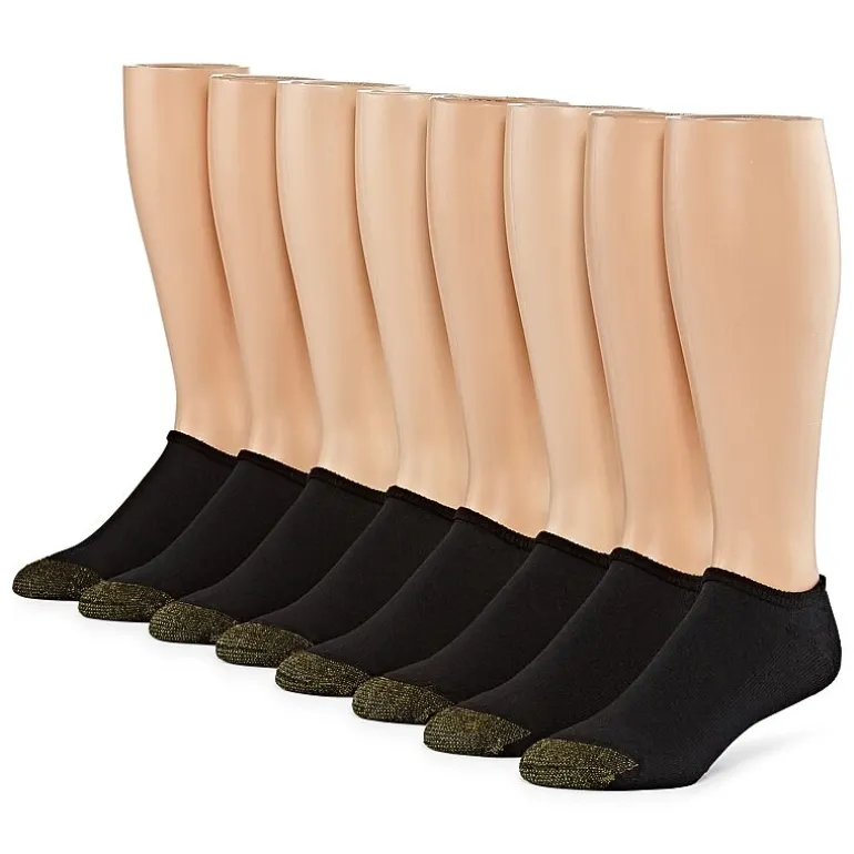 Gold Toe Athletic Sport Bonus Pack Mens Multi-Pack 8 Pair No Show Socks