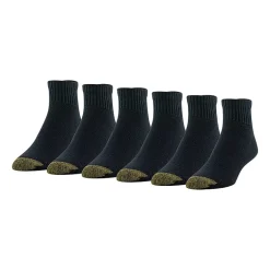 Gold Toe Athletic Sport Mens Breathable Multi-Pack 6 Pair Quarter Ankle Socks