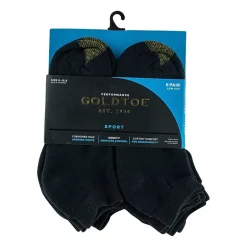 Gold Toe Athletic Sport Mens Breathable Multi-Pack 6 Pair Low Cut Socks
