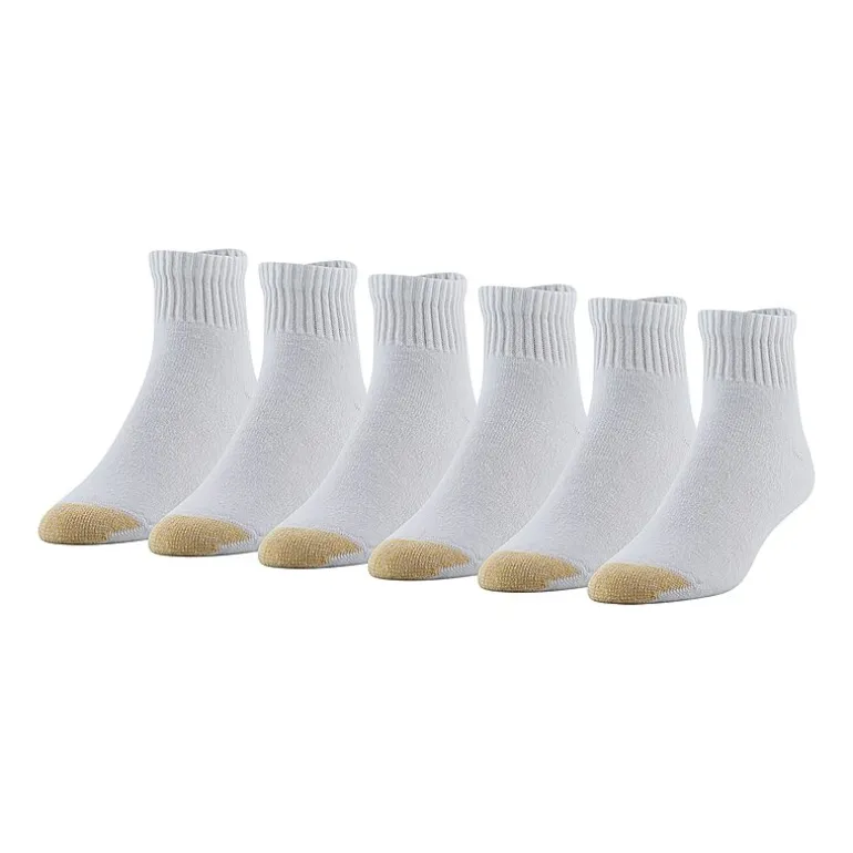 Gold Toe Athletic Sport Mens Breathable 6 Pair Big and Tall Quarter Ankle Socks