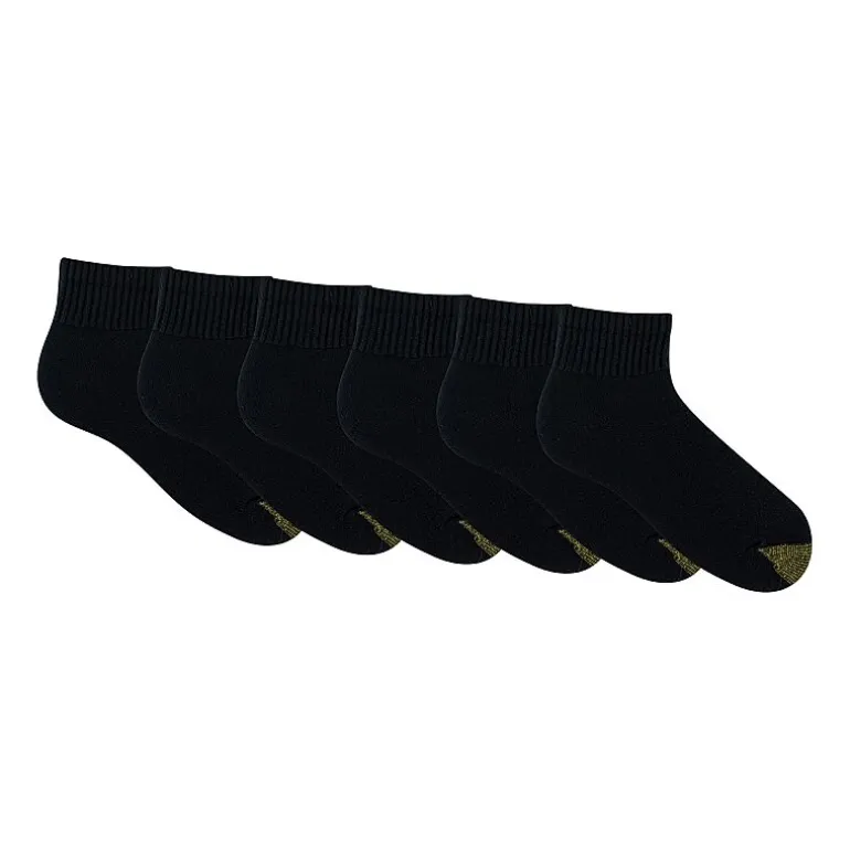Gold Toe Athletic Sport Mens Breathable 6 Pair Big and Tall Quarter Ankle Socks