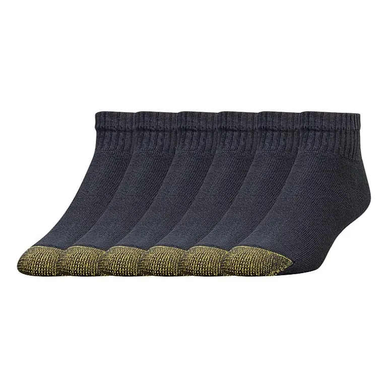 Gold Toe Athletic Sport Mens Breathable 6 Pair Big and Tall Quarter Ankle Socks