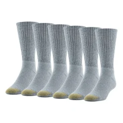 Gold Toe Athletic Sport Mens 6 Pair Crew Socks