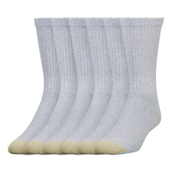 Gold Toe Athletic Sport Mens 6 Pair Crew Socks