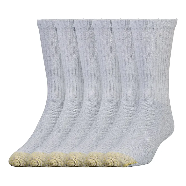 Gold Toe Athletic Sport Mens 6 Pair Crew Socks