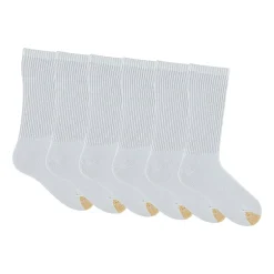 Gold Toe Athletic Sport Mens 6 Pair Crew Socks