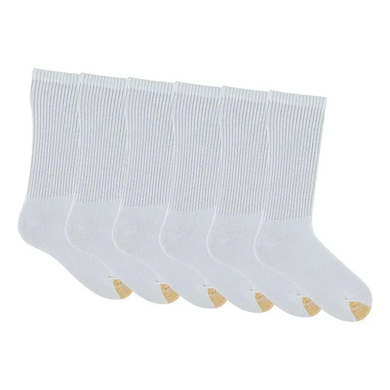 Gold Toe Athletic Sport Mens 6 Pair Crew Socks