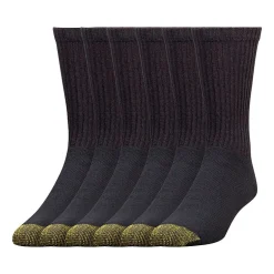 Gold Toe Athletic Sport Mens 6 Pair Crew Socks