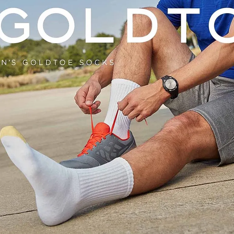 Gold Toe Athletic Sport Mens 6 Pair Crew Socks