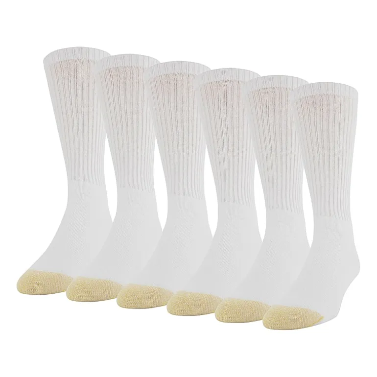 Gold Toe Athletic Sport Mens 6 Pair Crew Socks