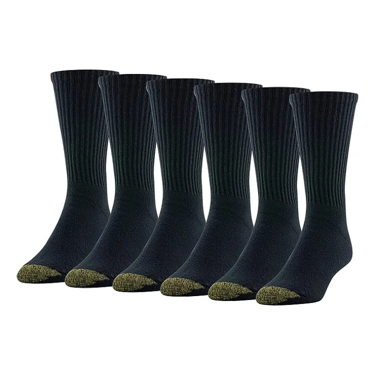 Gold Toe Athletic Sport Mens 6 Pair Crew Socks