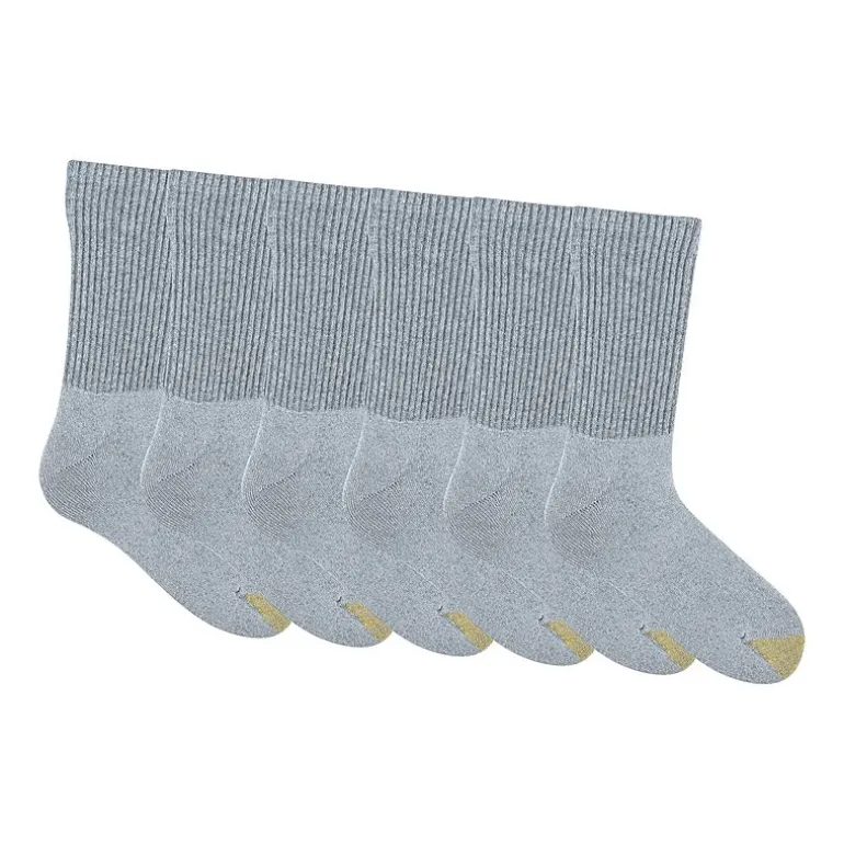 Gold Toe Athletic Sport Mens 6 Pair Crew Socks