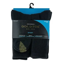 Gold Toe Athletic Sport Mens 6 Pair Crew Socks