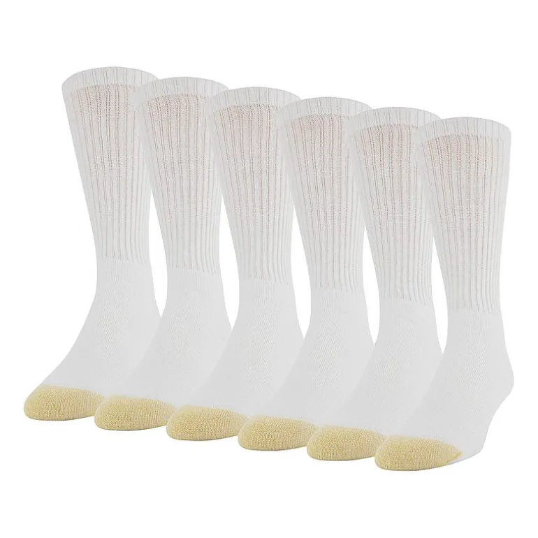 Gold Toe Athletic Sport Mens 6 Pair Big and Tall Crew Socks