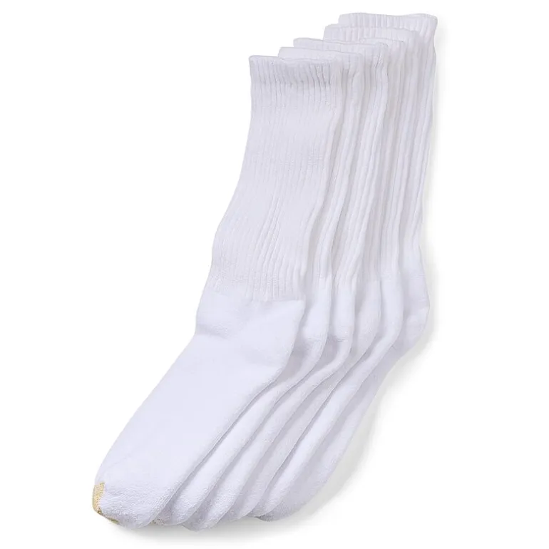 Gold Toe Athletic Sport Mens 6 Pair Big and Tall Crew Socks