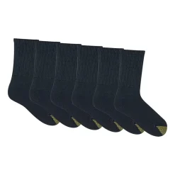 Gold Toe Athletic Sport Short Mens 6 Pair Crew Socks