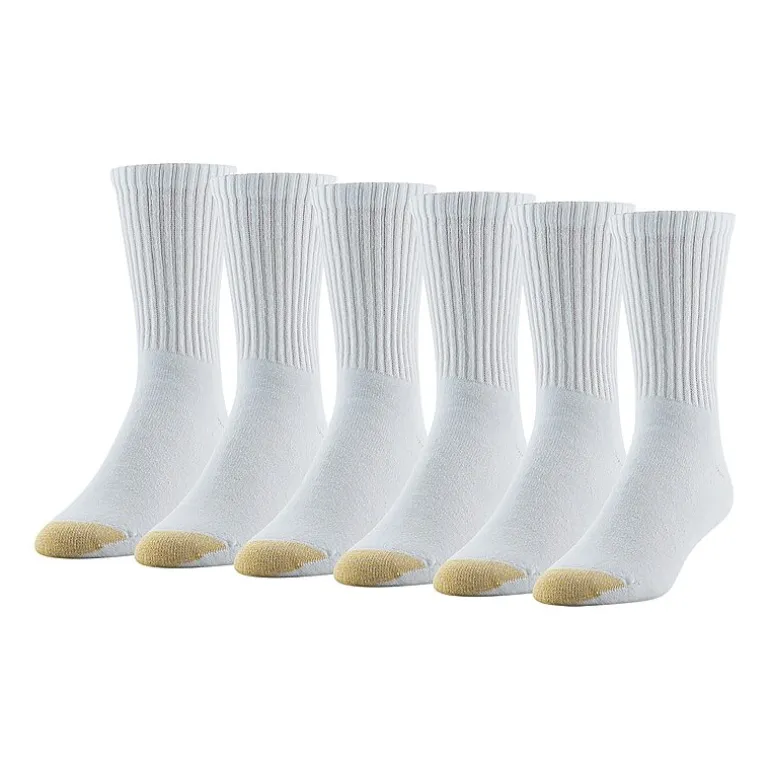 Gold Toe Athletic Sport Short Mens 6 Pair Crew Socks