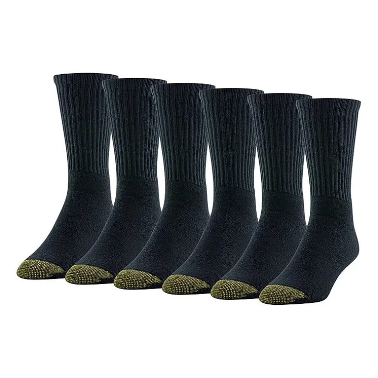 Gold Toe Athletic Sport Short Mens 6 Pair Crew Socks