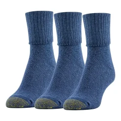 Gold Toe Bermuda Womens 3 Pair Turncuff Socks