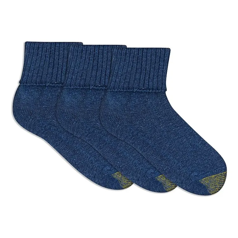 Gold Toe Bermuda Womens 3 Pair Turncuff Socks