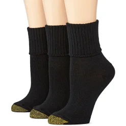 Gold Toe Bermuda Womens 3 Pair Turncuff Socks