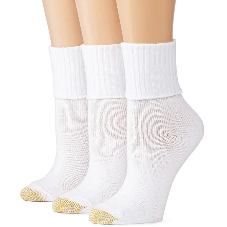 Gold Toe Bermuda Womens 3 Pair Turncuff Socks