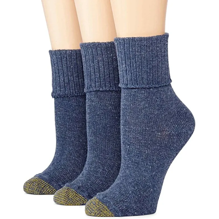 Gold Toe Bermuda Womens 3 Pair Turncuff Socks