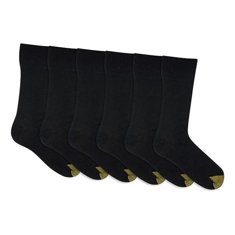 Gold Toe Cambridge Mens 6 Pair Crew Socks
